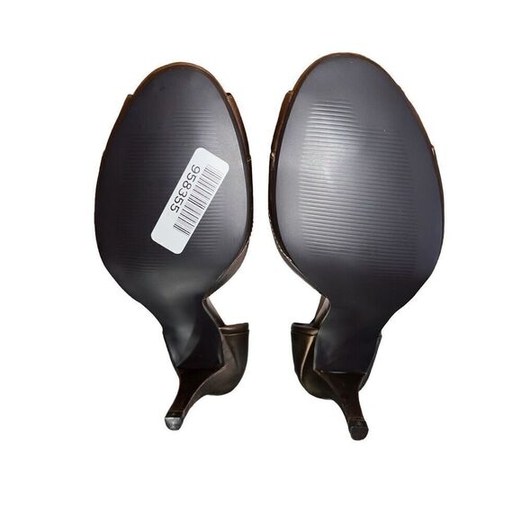 Steve Madden Eskapade Bronze Leather Peep Toe Heels Womens Size 10 NEW - Picture 8 of 10